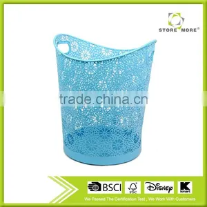 Snow Pattern Metal Punched Trash Can for Home or Office thumbnail-1