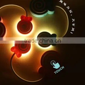 New Arrival Cute Lollipop Candy Design LED Table Lamp, Creative Flexible Smart Touch Sensor Rechargeable Decorative Night Light thumbnail-3