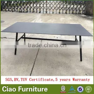 New Design Outdoor Furniture Aluminium Table Stone Glass Top thumbnail-1