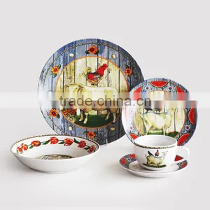 20pcs Ceramic Dinnerware Set With Christmas Design thumbnail-4