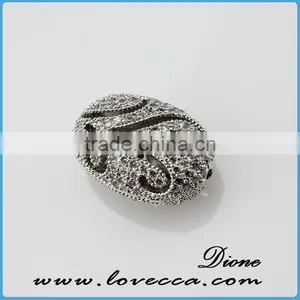 WX-17 Have in Stock Special Micropave Setting Beads , Low MOQ Silver Jewelry thumbnail-1