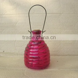 3 Sizes Colored Glass Wasp Trap Hanging Glass Bee Catcher, Glass Pest Catcher thumbnail-4