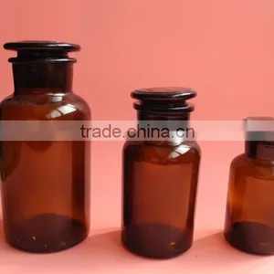 Amber Medicament Glass Lab Bottle for Chemical Reagent thumbnail-1