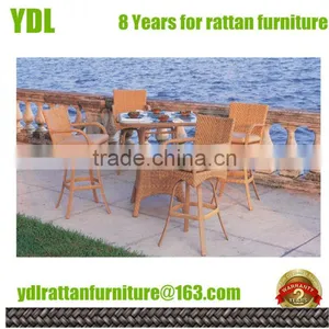 Youdeli Rattan Wicker Patio Bar Stools Furniture thumbnail-1