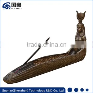 Hand Carved Egypt Queen Incense Burner Holder thumbnail-1