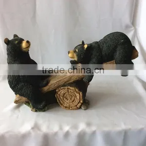 Custom Resin Handmade Playing Seesaw Bear Figurine thumbnail-2