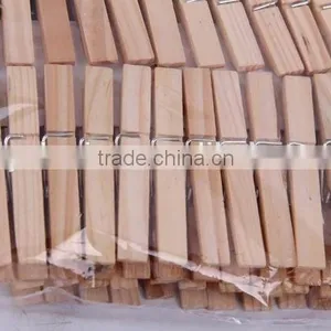 50pc Wooden Cloth Clips Rectangular Clothespin thumbnail-2