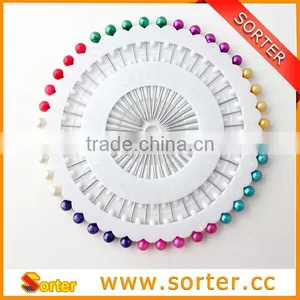 Pearl Head Pin Colorful Cheaper 40 Pcs Wheel Packing Head Pin thumbnail-1