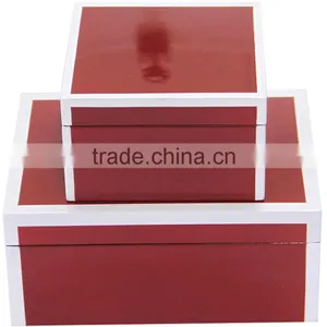 Red Lacquer Box, White Line/lacquer Box Wholesale thumbnail-1