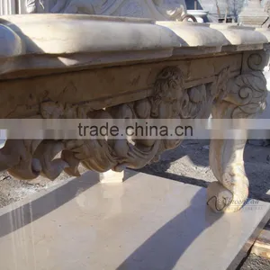 Garden Decor Stone Carving Marble Outdoor Marble Table thumbnail-5
