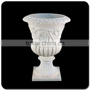 China White Marble Planter Pot VFP-006L thumbnail-6
