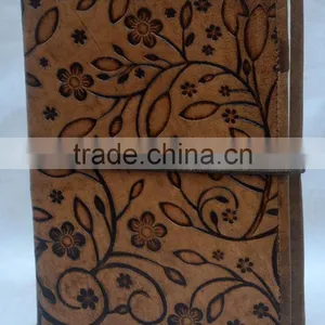 Handmade Vintage Embossed Elastic Closer Leather Journal With Pipine thumbnail-1