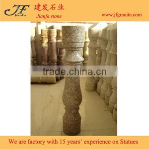 Beautiful Peach Blossom Red Polished Hand Carved Granite Baluster thumbnail-4