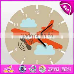 2017 New Design Cartoon Wooden Boys Wall Clock W09D025 thumbnail-1
