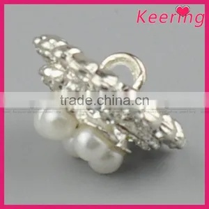 Wholesales Custom Pearl Rhinestone Buttons for Garments WBK-1460 thumbnail-5