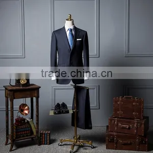 New Arrival Dark Blue Gents Suits Pant Coat Mens Business & Wedding Suit thumbnail-1