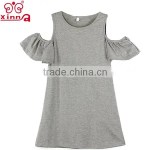 1PC New Loose Off Shoulder T-shirt Mini Dress Ladies Casual Clothes 2014 Summer thumbnail-2
