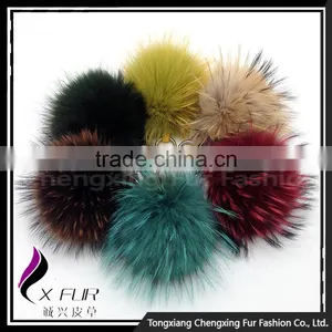 CX-R-50 2017 New Fashion Raccoon Fur Ball Keychain thumbnail-1