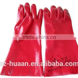 PVC Caustic Resistant Glove, Long Plastic Glove thumbnail-1