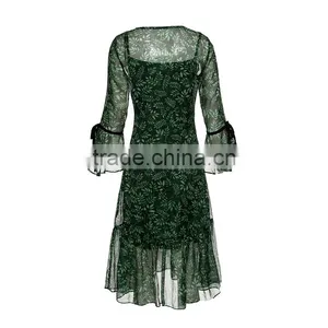 Feeling Girl Dress African Print Designs Pakistani Chiffon Dress thumbnail-6