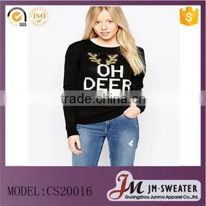 Fashion Women Christmas Novelty Knitted Top New Christmas thumbnail-1