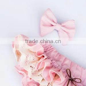 Baby Girl Bloomers Pink Ruffled Diaper Cover Wholesale Baby Clothes thumbnail-3