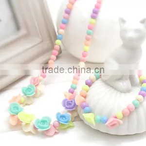 Zm35068a Latest Design Beads Necklace Fancy Colorful Children Necklace Sets thumbnail-1