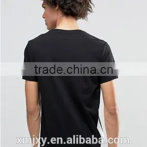 Summer New Style Men T-shirts Stitching T-shirt Hot Sale White and Black Stitch Made in China thumbnail-2