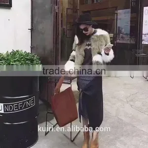 100% Real Fox Fur Coat 2016 New Design Woman Short Fox Fur Jackets for Winter Warms Brand Design thumbnail-5