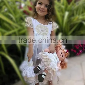 Long Sleeved Vintage Lace Trimmed Tea Length Dress Gown Girls Christmas Satin Nightgown thumbnail-2