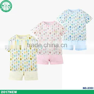 2017 Summer Fashion Cute Short Sleeve Baby Clothing Sets thumbnail-1