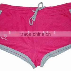 Women's Red Sport Short Pants With Logo thumbnail-1