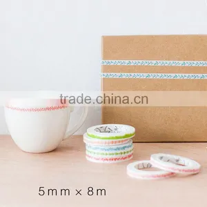 Muilt Patterns Japanese Washi Tape 5mm*8m Planner Adhesive Tape Customizable thumbnail-1
