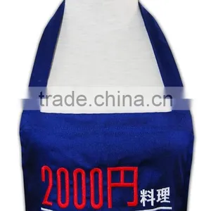 100% Cotton Canvas Apron Bule Printing Design Kitchen Cooking Bib Apron thumbnail-6