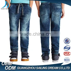 Bulk Wholesale Snowflake Wash Sky Blue Jeans Pants for Boys thumbnail-2