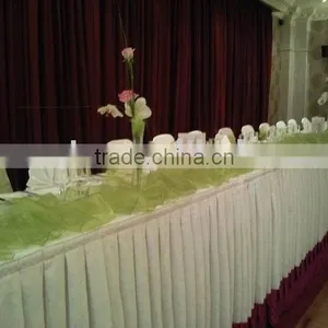 Wedding Polyester Table Skirting With Box Pleats thumbnail-1