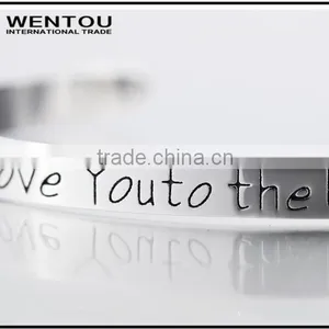 Lettering 925 Sterling Silver Bracelet Custom Made Girlfriend Mom Valentine thumbnail-3