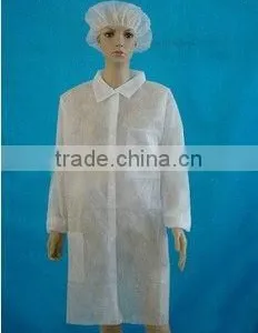 White Disposable Nonwoven Lab Doctor Coat/hospital Visitor Coat thumbnail-1