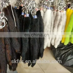 Multicolor and Smooth Real Mink Fur Fairy Tail Keychain thumbnail-2