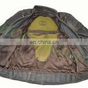 Brown Leather Motorcycle Motorbike Jacket thumbnail-2