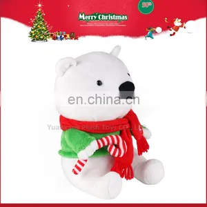 Stuffed Animal White Cute Bear Plush Soft Toys for Chrismas thumbnail-3