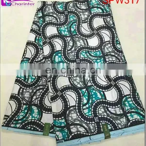 African Fabrics Veritable Super Wax Wax Block Prints Super Wax Hollandais SPW312 thumbnail-6