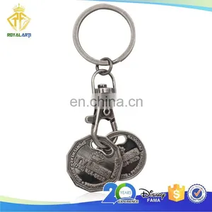 Hot Selling Custom Trolly Coin Keychain in Antique Silver Finishing thumbnail-1