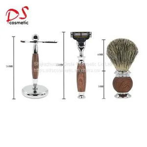 Dishi Luxury 3 Layer Silvertip Badger Hair Shaving Brush and Stand Shaving Set thumbnail-4