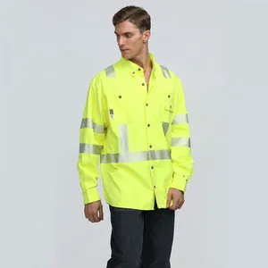 Affordable and Practical Flame Retardant Construction Work Shirt for Men thumbnail-1