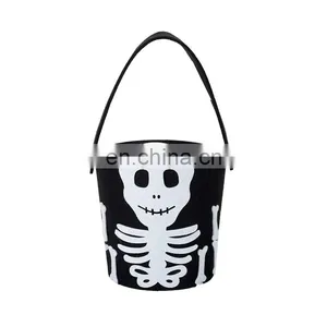 Felt Large Trick Or Treat Halloween GHOST Sweets Basket thumbnail-4