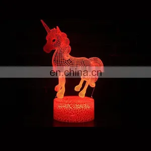 Magical Panel Optical Illusion 7 Colors Changing USB Style Visual 3D LED Light Night Table Lamp For Kids thumbnail-2