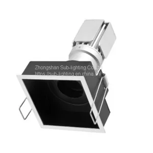 Adjustable LED Single Heads CREE COB Downlights Gimbal Square Spot Light thumbnail-1