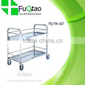 Hot Sale Stainless Steel Hotel Room Service Cart Service Trolley thumbnail-1