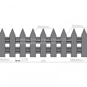 EH DECKING Composite Wood Picket Fence EHPF80 China Wpc Decking Boards Outdoor Wpc Decking Floor Wholesale thumbnail-2